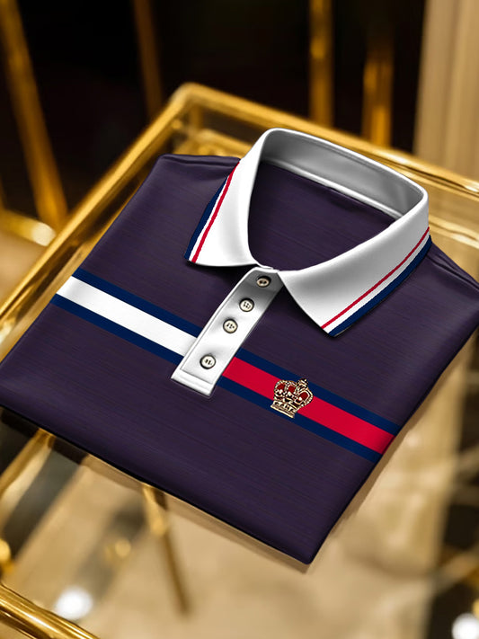 Mužské firemní polotričko s barevnými bloky a pruhy