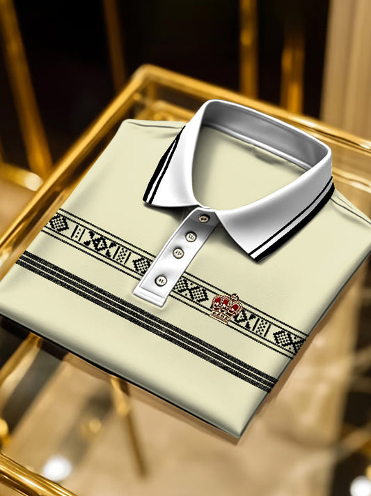 Mužské firemní polotričko světle žluté barvy