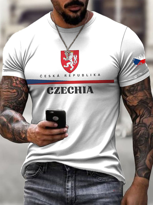 Mužské retro pohodlné tričko s motivem státního emblému republiky
