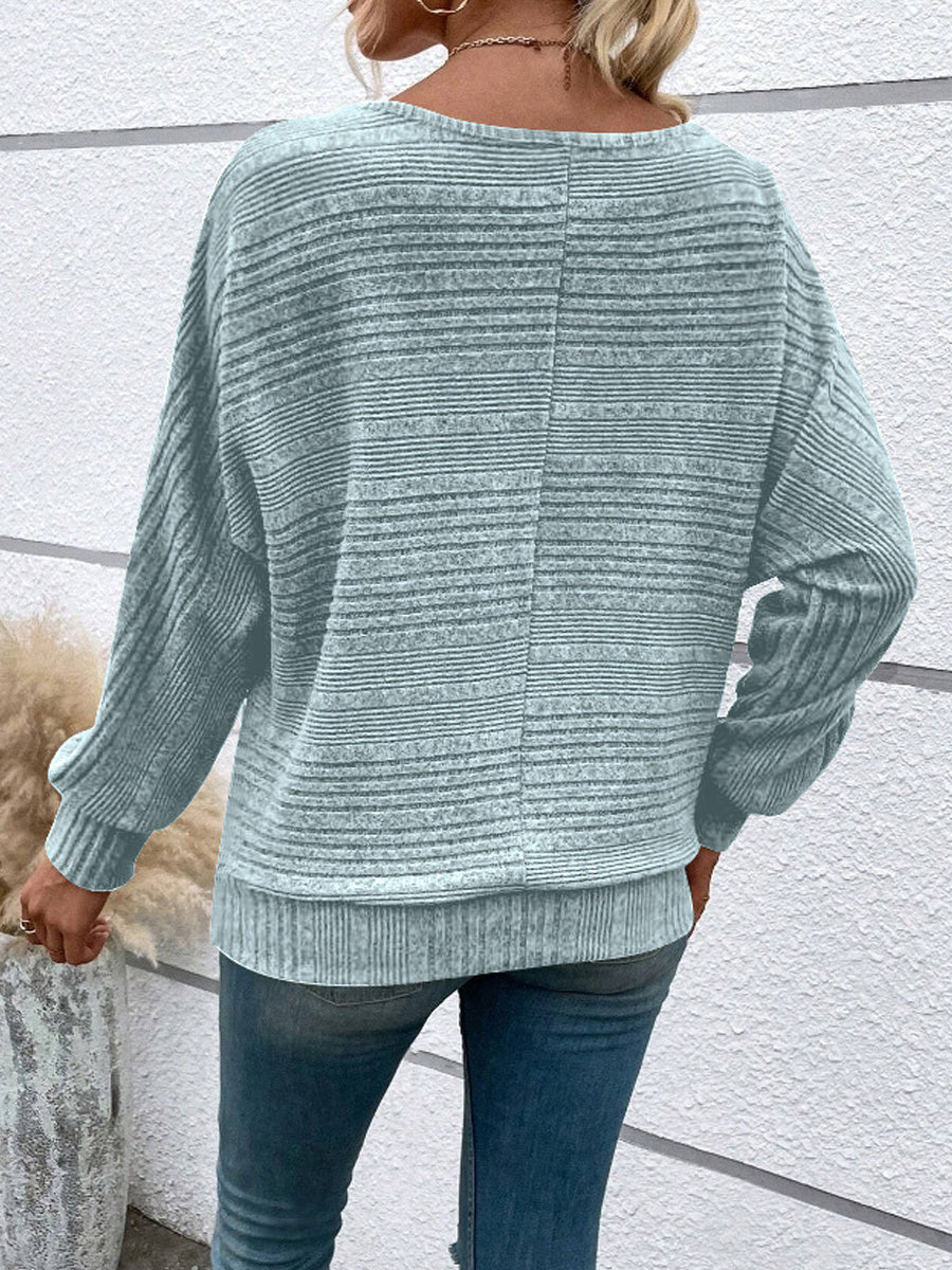 Dámské vintagestyl relaxedfit pletené pulóver