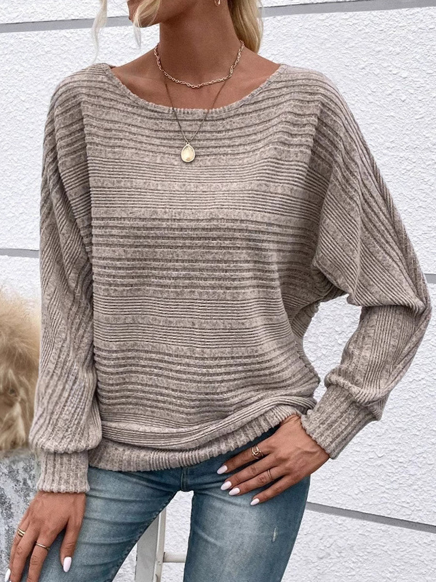Dámské vintagestyl relaxedfit pletené pulóver