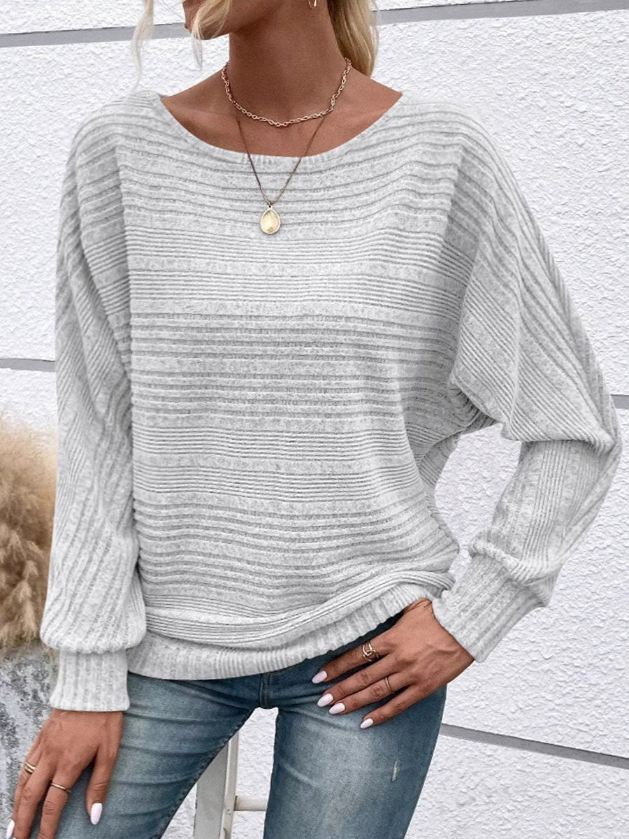 Dámské vintagestyl relaxedfit pletené pulóver