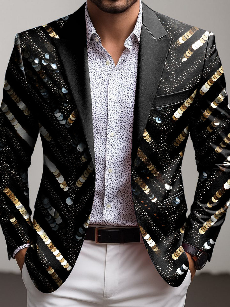 Pánské vintagestyl s lavírováním obchodní party blazer