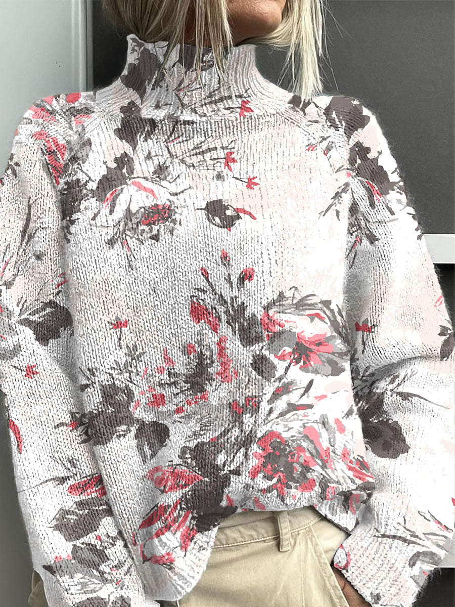 Dámské světlé květinové elegantní kolečko jumper