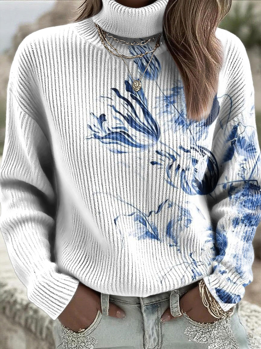 Dámské květiny elegantní kolečko jumper