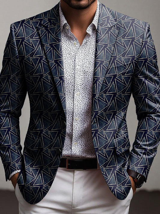 Pánské geometrické triangular obchodní oblek