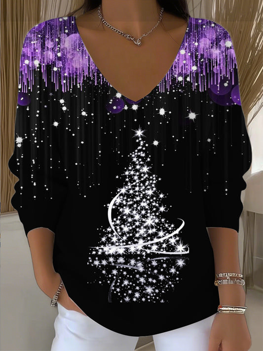 Dámské zářivě vánoční stromeček vkrk svetr