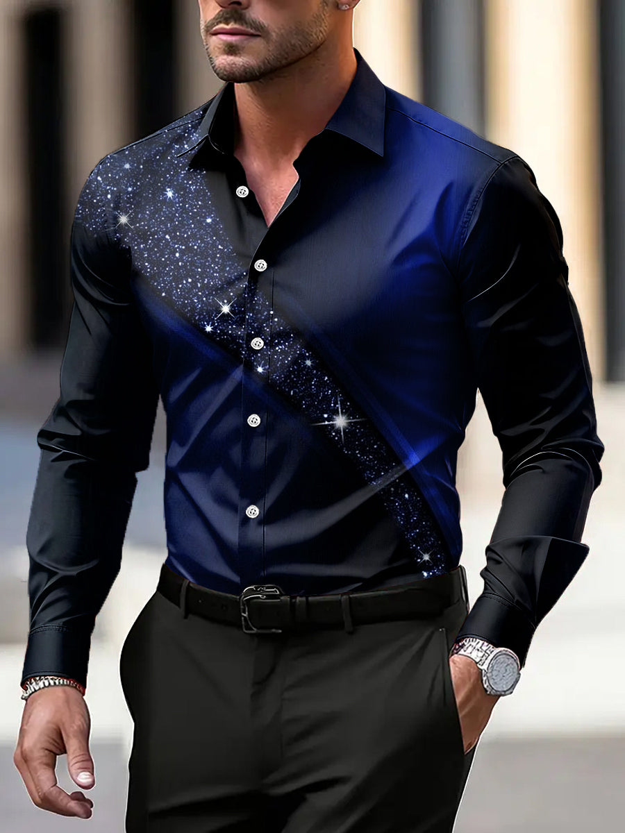 Pánské vintage gradient textury umění business casual košile