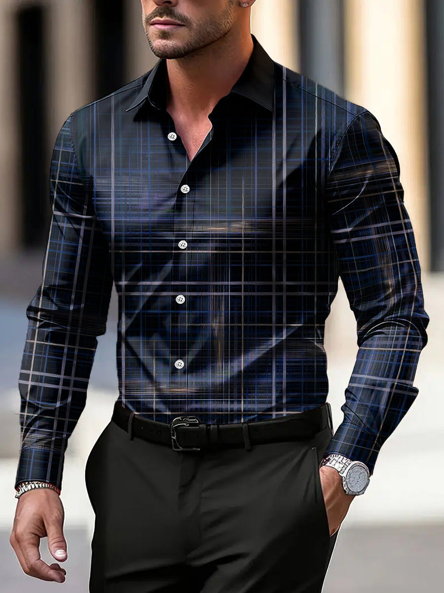 Pánské vintage abstraktní koše business casual košile