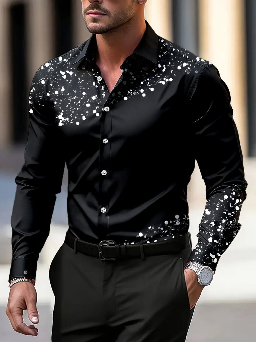 Pánské vintage shimmering business casual košile