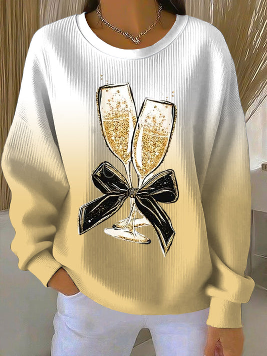 Dámské elegantní šampaňské brýle mikina