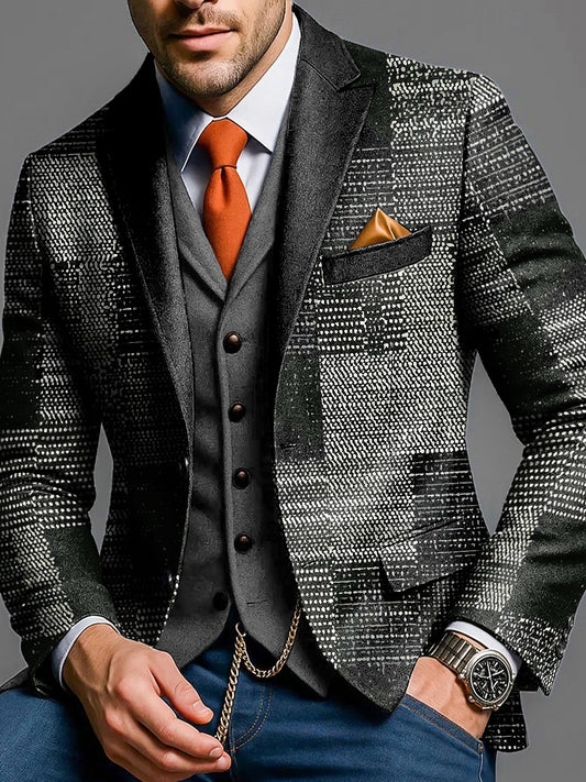 Pánské vintagestyl pruhované koše casual business blazer