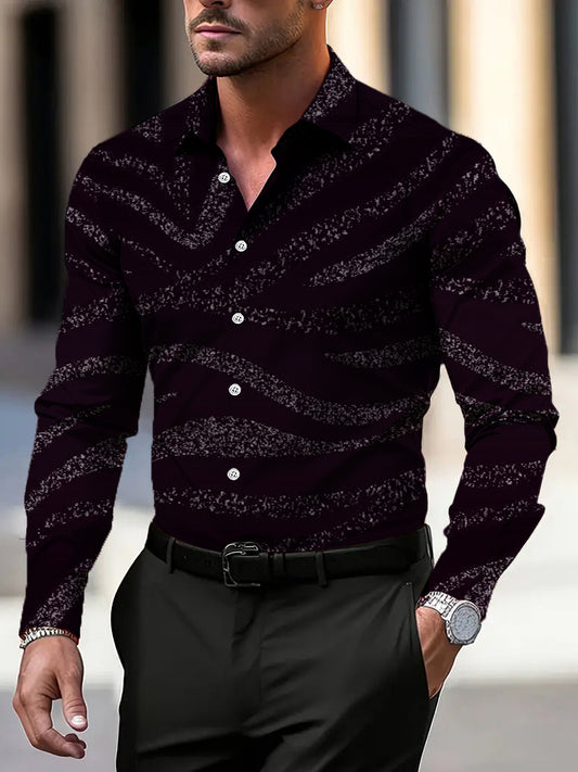 Pánské elegantní purpurové košile s vzorem