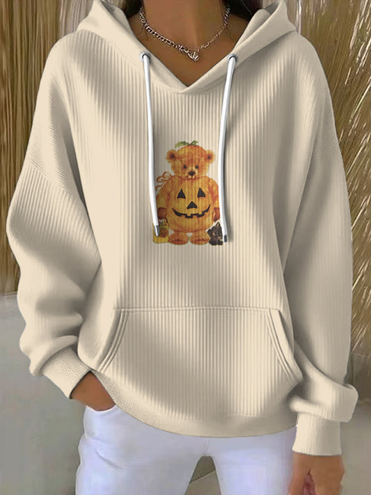 Dámské halloweenské slavnostní dýňové medvídek hoodie