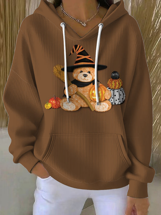 Dámské halloween čarodějný medvídek dýňová mikina