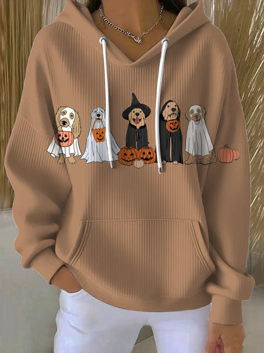 Dámské rozkošné halloween pes lineup hoodie