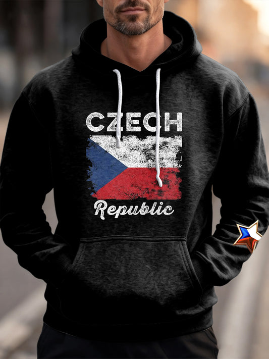 Pánské vintage vlajka příležitostná mikina