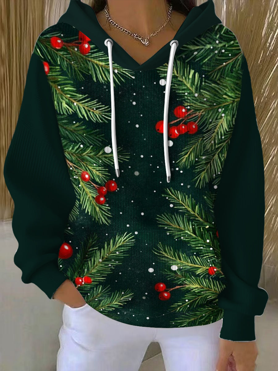 Dámské čerstvé vánoce pine berry hoodie