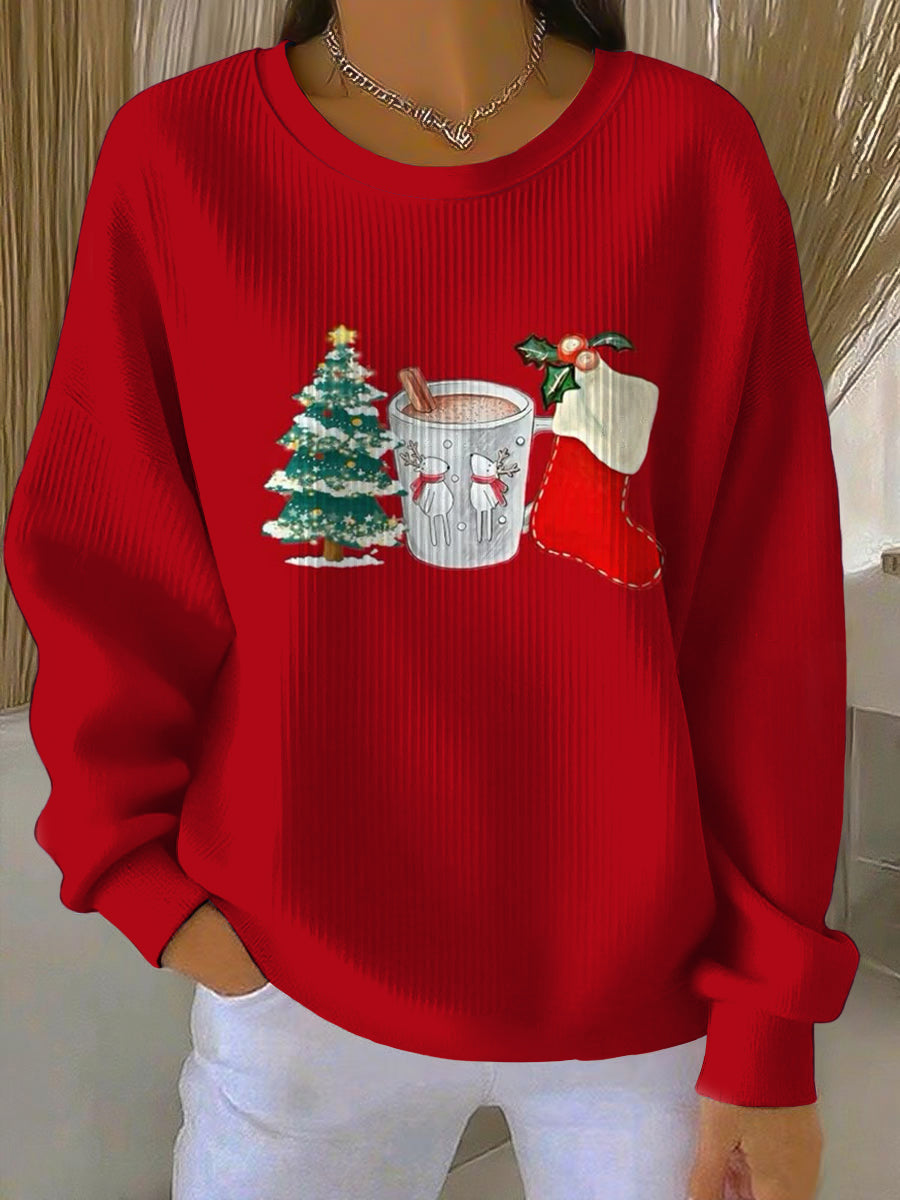 Dámské roztomilé vánoční prvky mikina