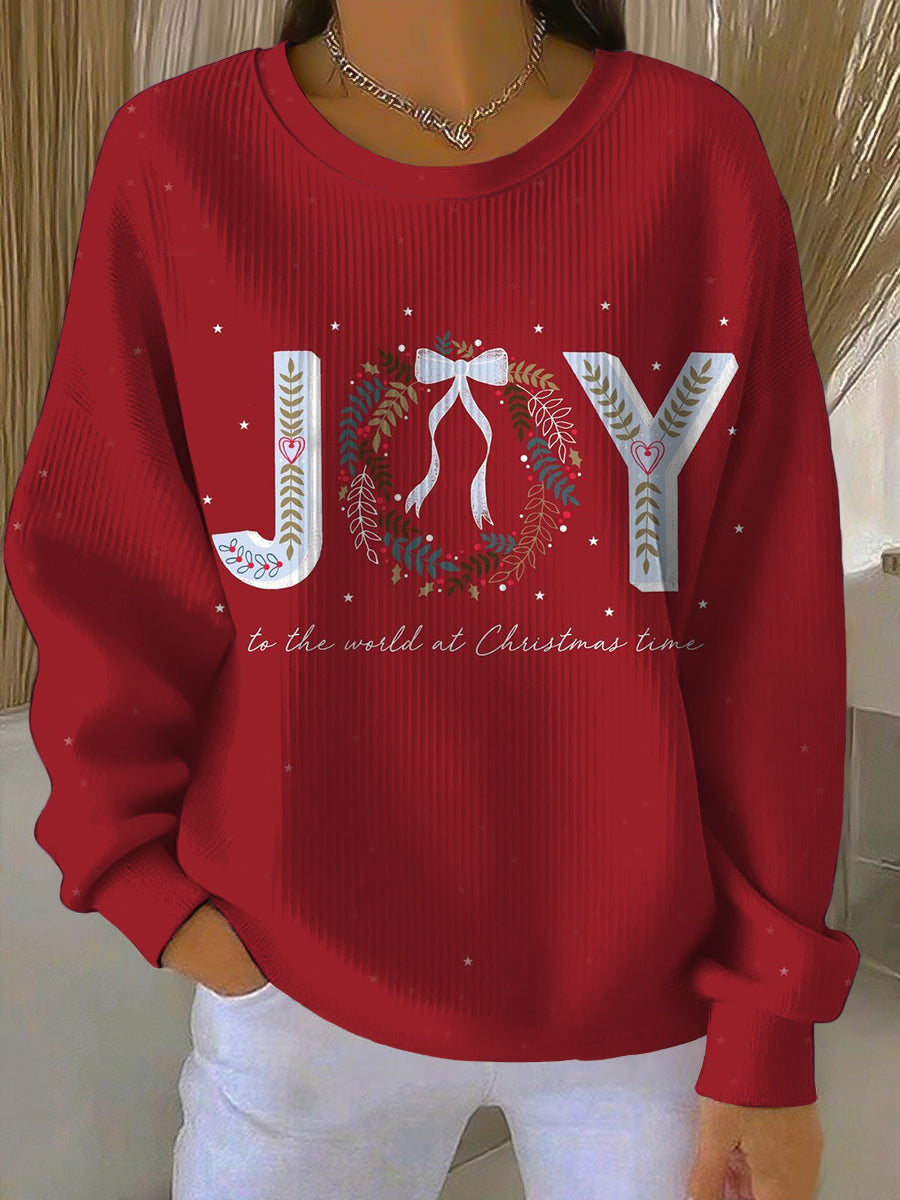 Dámské veselé "joy" vánoční mikina