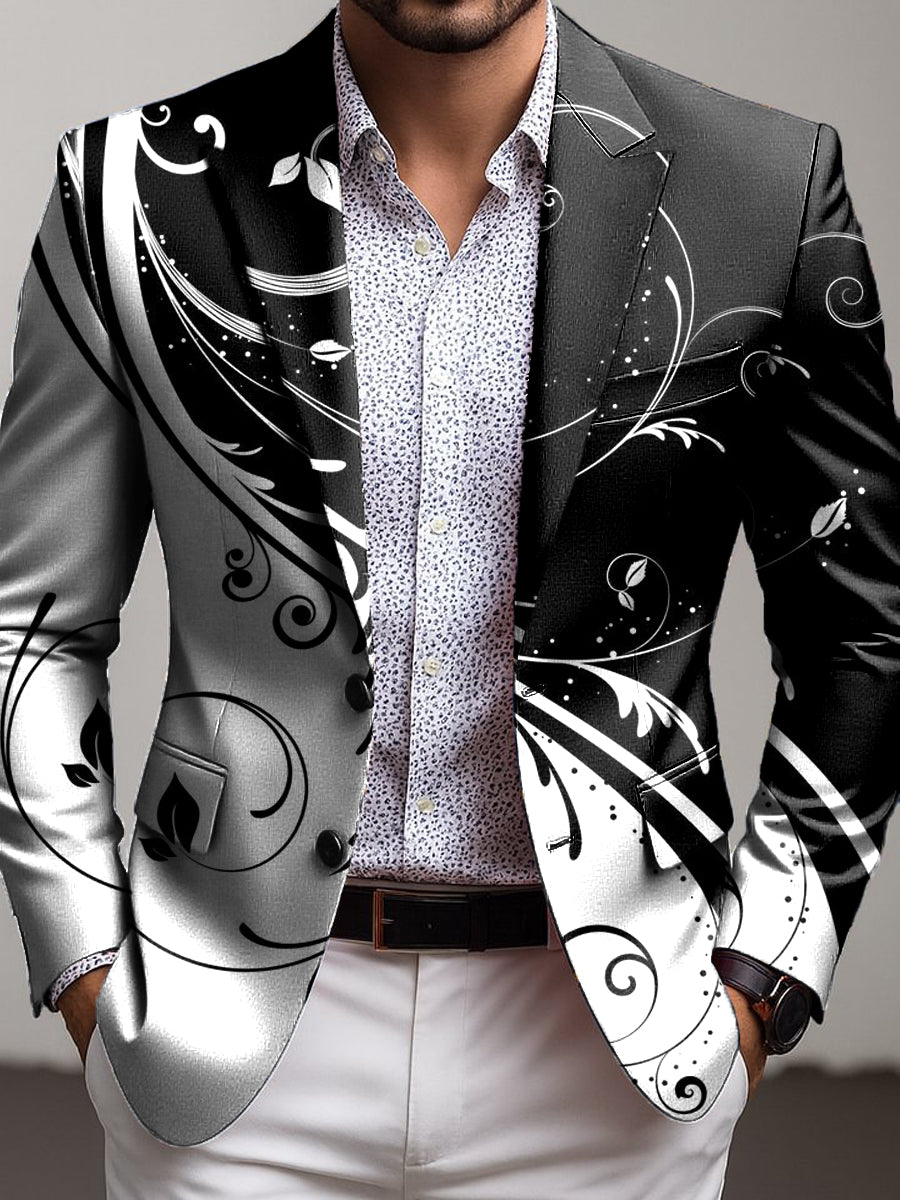 Pánské vintage vzor patchwork obchodní příležitostné blazer