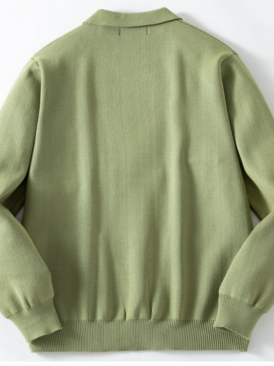 Pánské vintage styl kapesní golier s dlouhými rukávy pletené vesty