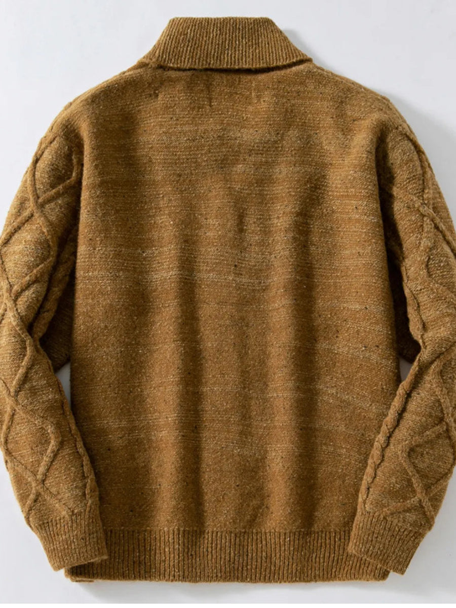 Pánské vintage diamantvzor pletené vestagan svetr