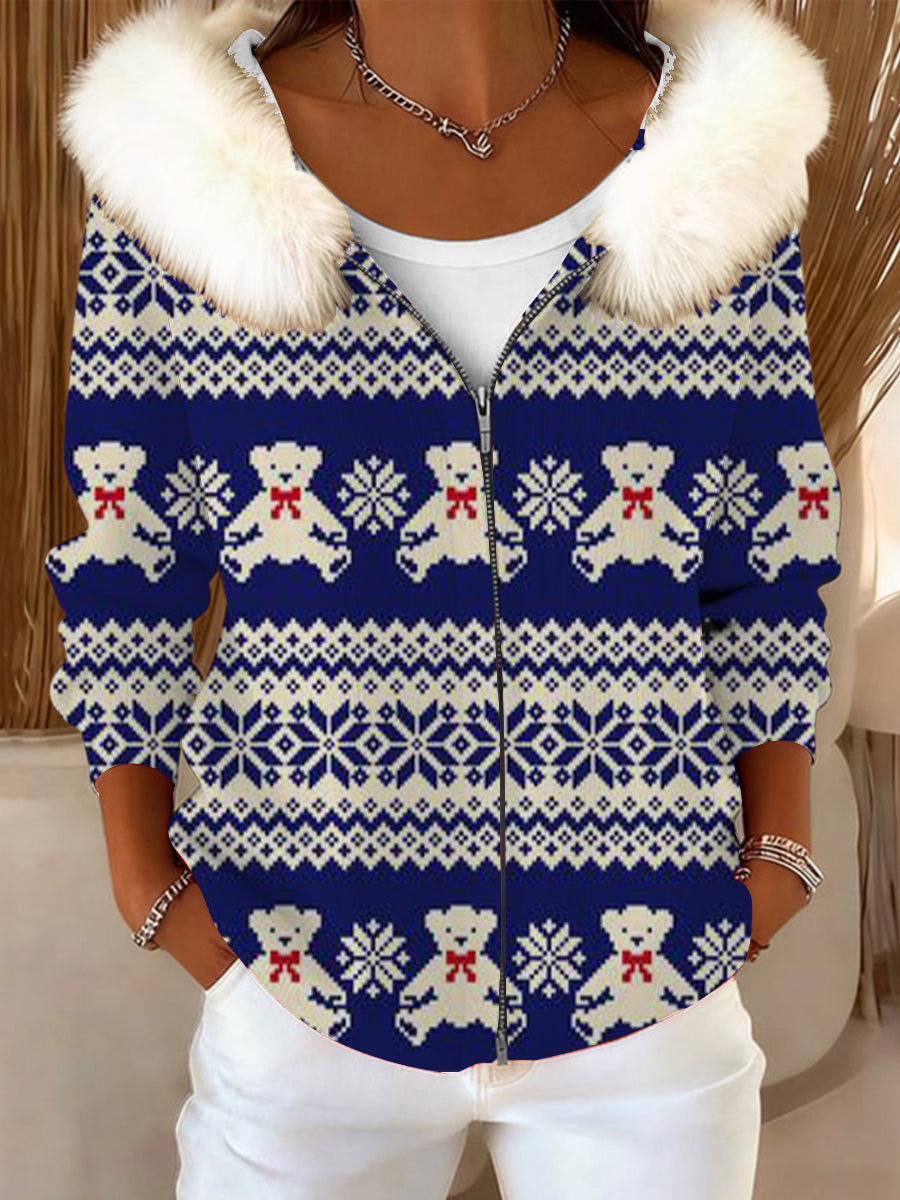 Dámské roztomilé medvědí a sněhové vločky