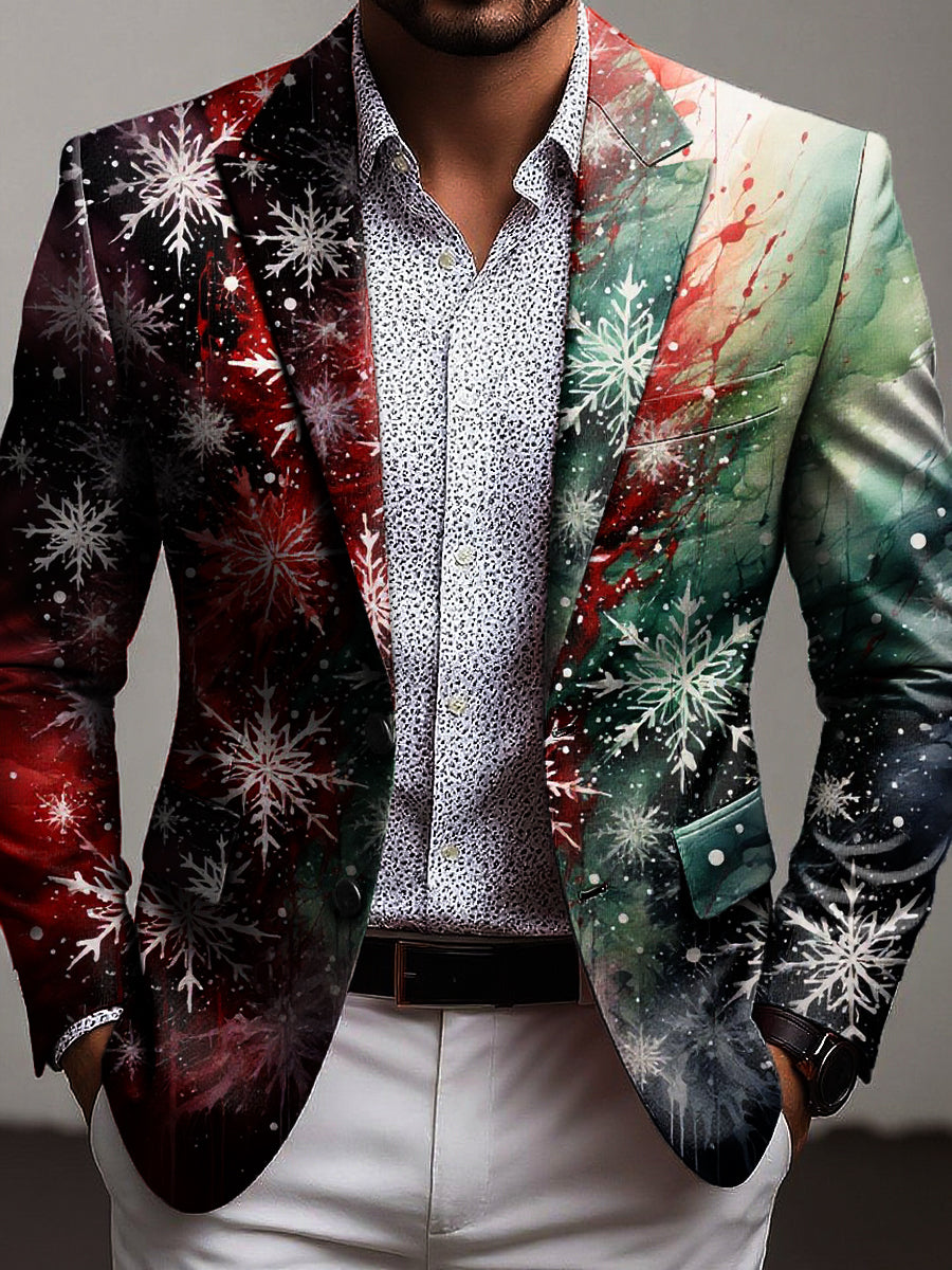 Pánské vánoční sněhová vločka casual oblek