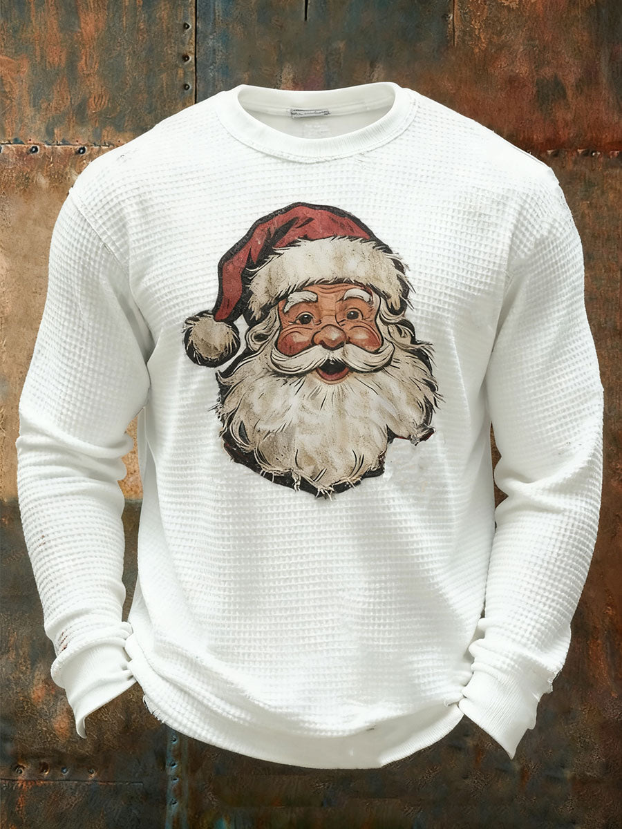 Pánské santa claus vytištěné casual top
