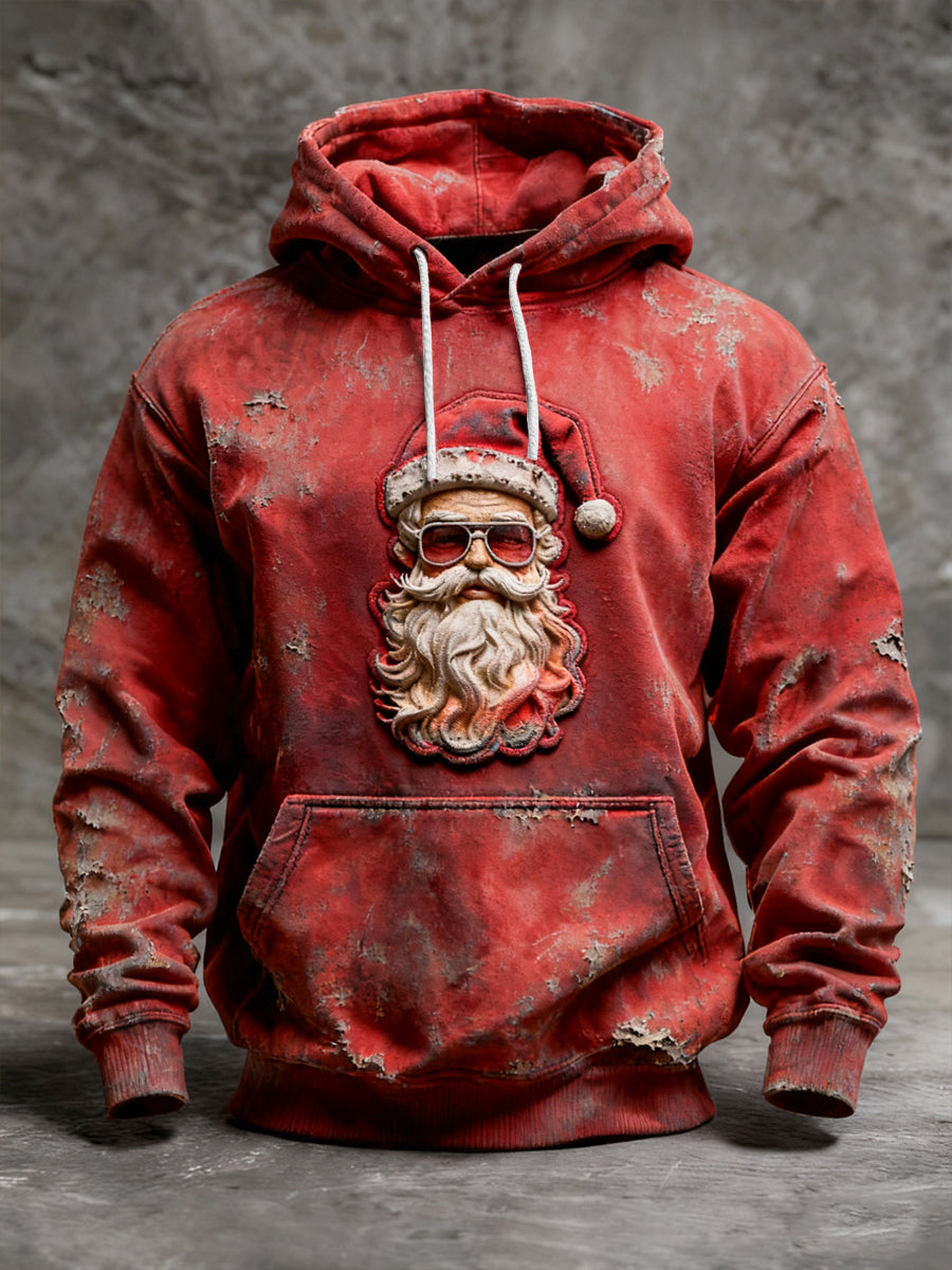 Vánoční santa claus vintage casual hoodie