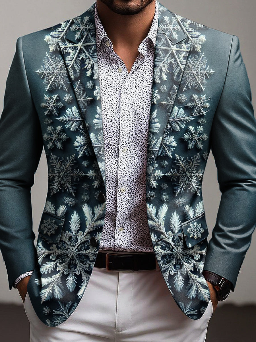 Pánské vánoční sněhová vločka zimní oblek