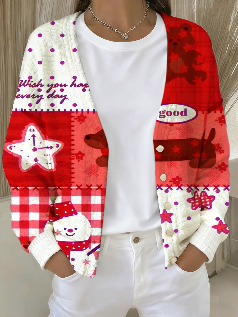 Dámské vánoční tištěné vestavěné bundy