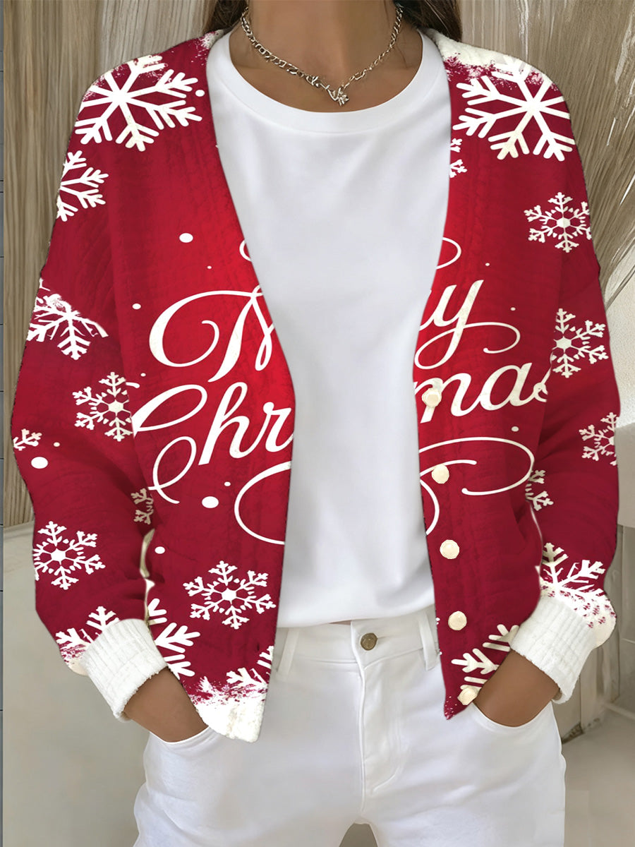 Dámské vánoční tištěné vestavěné bundy