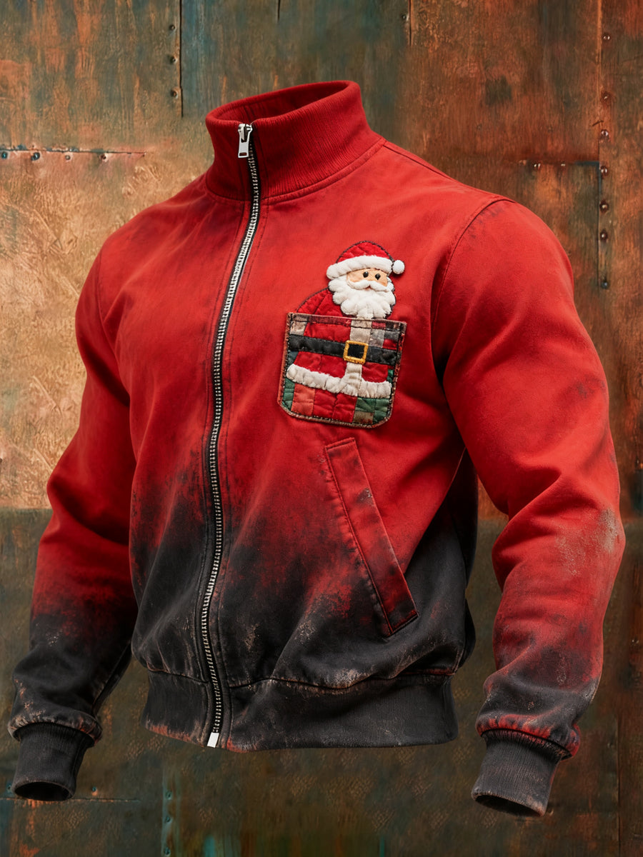 Retro vánoční santa claus casual bunda