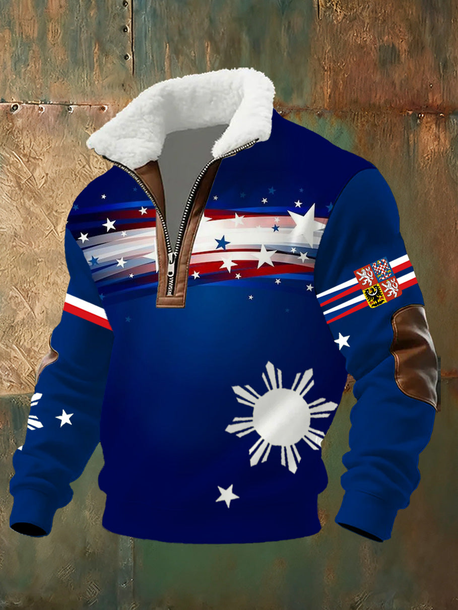 Pánské české tiskové stojany golier comfort sweatshirt