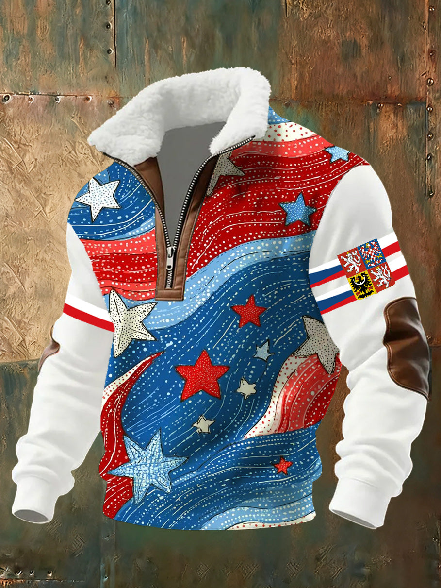 Pánské české tiskové stojany golier comfort sweatshirt