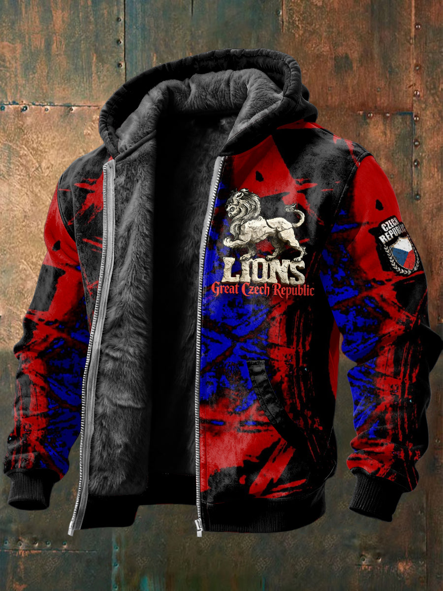 Pánské lesní bunda s kapucinou