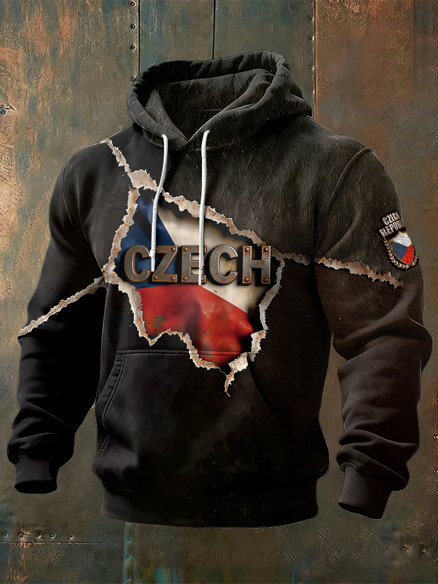 Pánské české kreativní 3d tištěné mikina s kapucnou