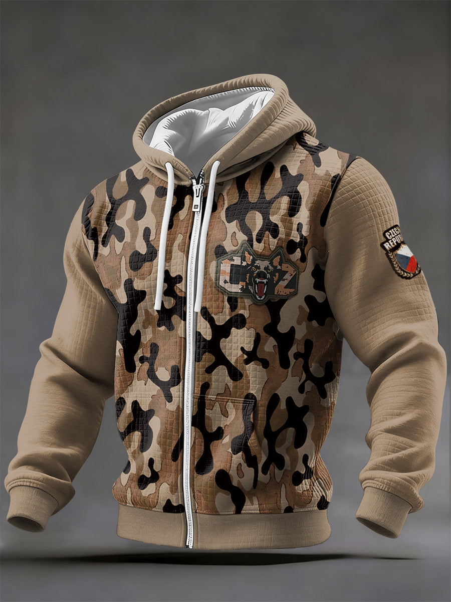 Pánské české maskování patchwork zipup bunda