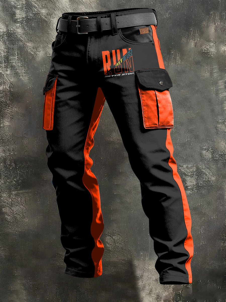 Pánské retro dovolená obchodní umění tisk neformální pracovní kalhoty