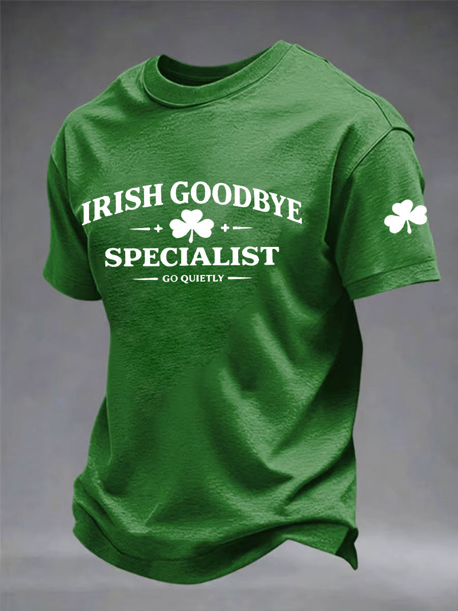 Men st patricks day printed casual tshirt