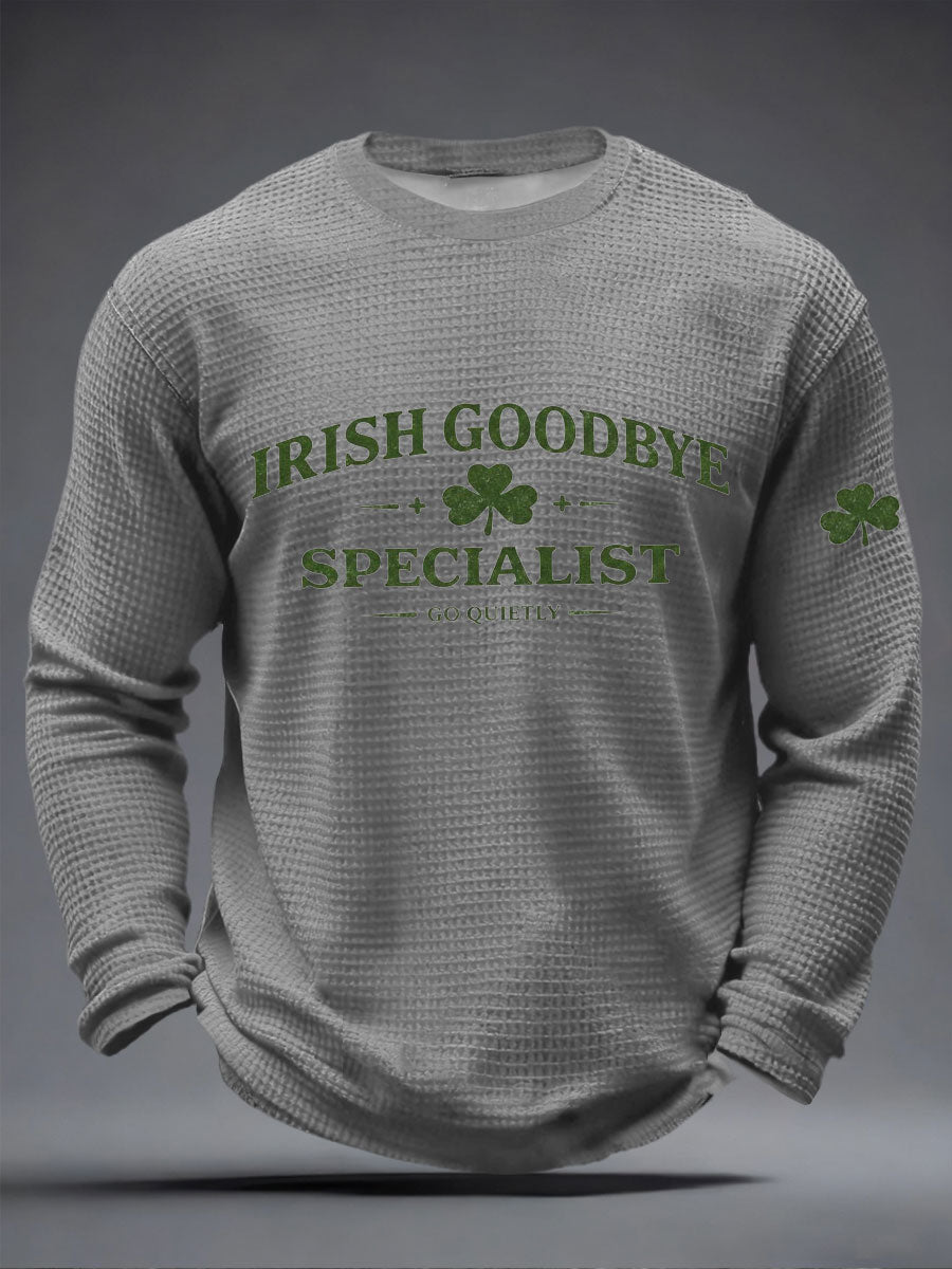 Pánské irské sbohem wffle print neformální tričko