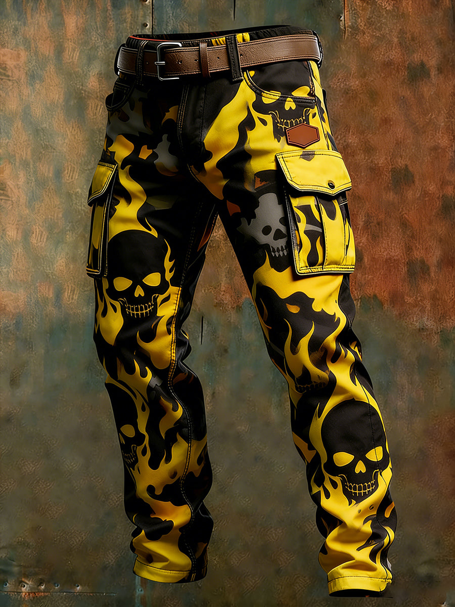 Pánské retro obchodní styl příležitostné pracovní kalhoty