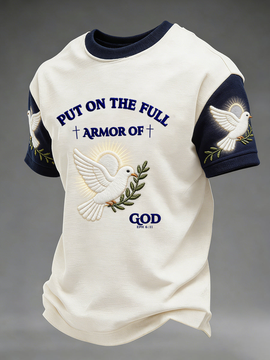 Retro faith art print casual tshirt