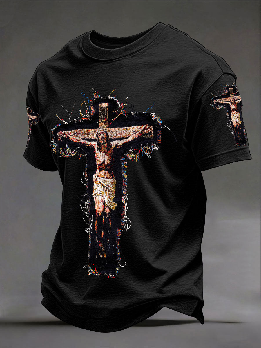 Pánské křesťanské ježíšské křížové trička