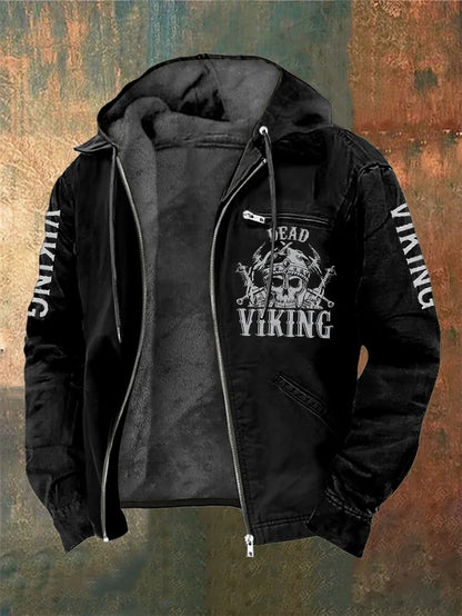Retro faith wings cross fleecelined with hooded jacket