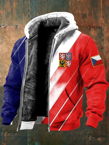 Nový mikina pro muže s tiskem barevných pruhů státního vlaječky