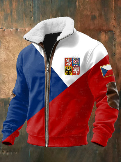 Nový mikina pro muže s tiskem barevných pruhů státního vlaječky