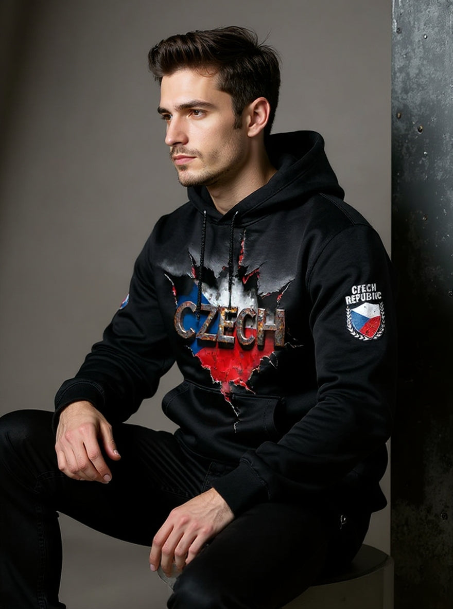 Oblíbené! 1000+ lidí přidalo🔥🔥 300g bavlněná mikina s kapucí s českým motivem